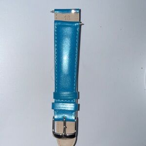 Michele Blue Patent Leather Watch Strap